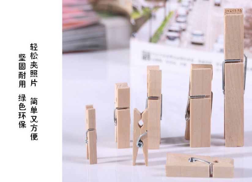 卡卡五金 5293吸塑包装本色小木夹30mm DIY创意原木照片木夹子详情图3