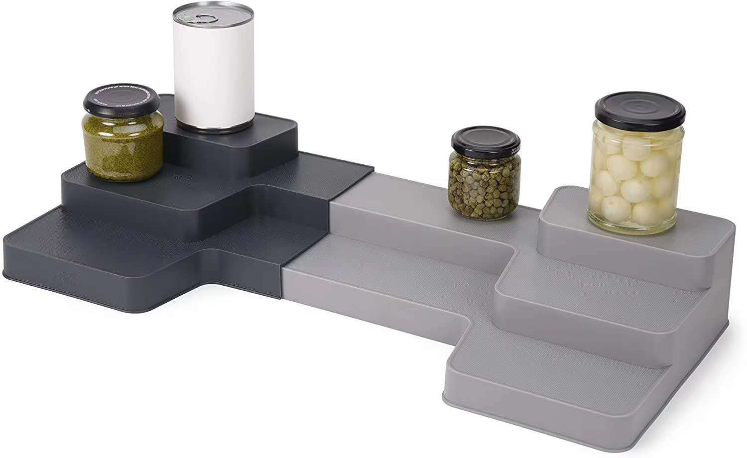 厨房用品 Extendable Tiered 三层伸缩调料盒瓶置物架（416）