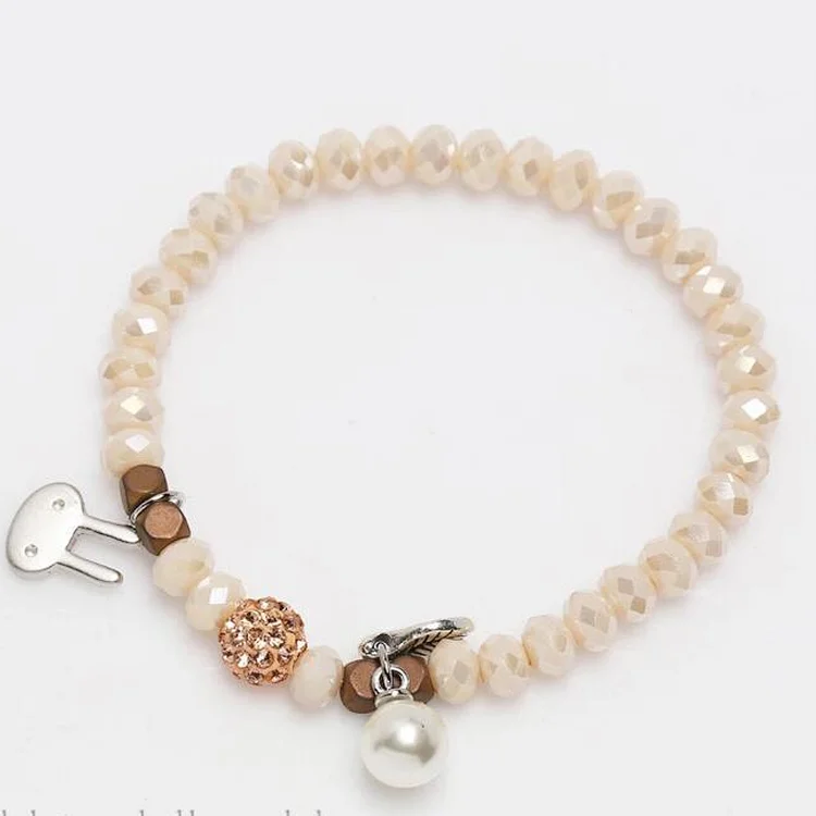 The trendy bracelet with rabbit-shape pendant multiple colours