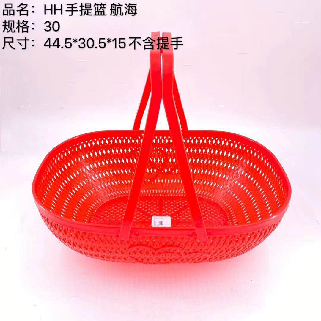 家用复古风手提篮买菜篮子628航海手提篮详情图1
