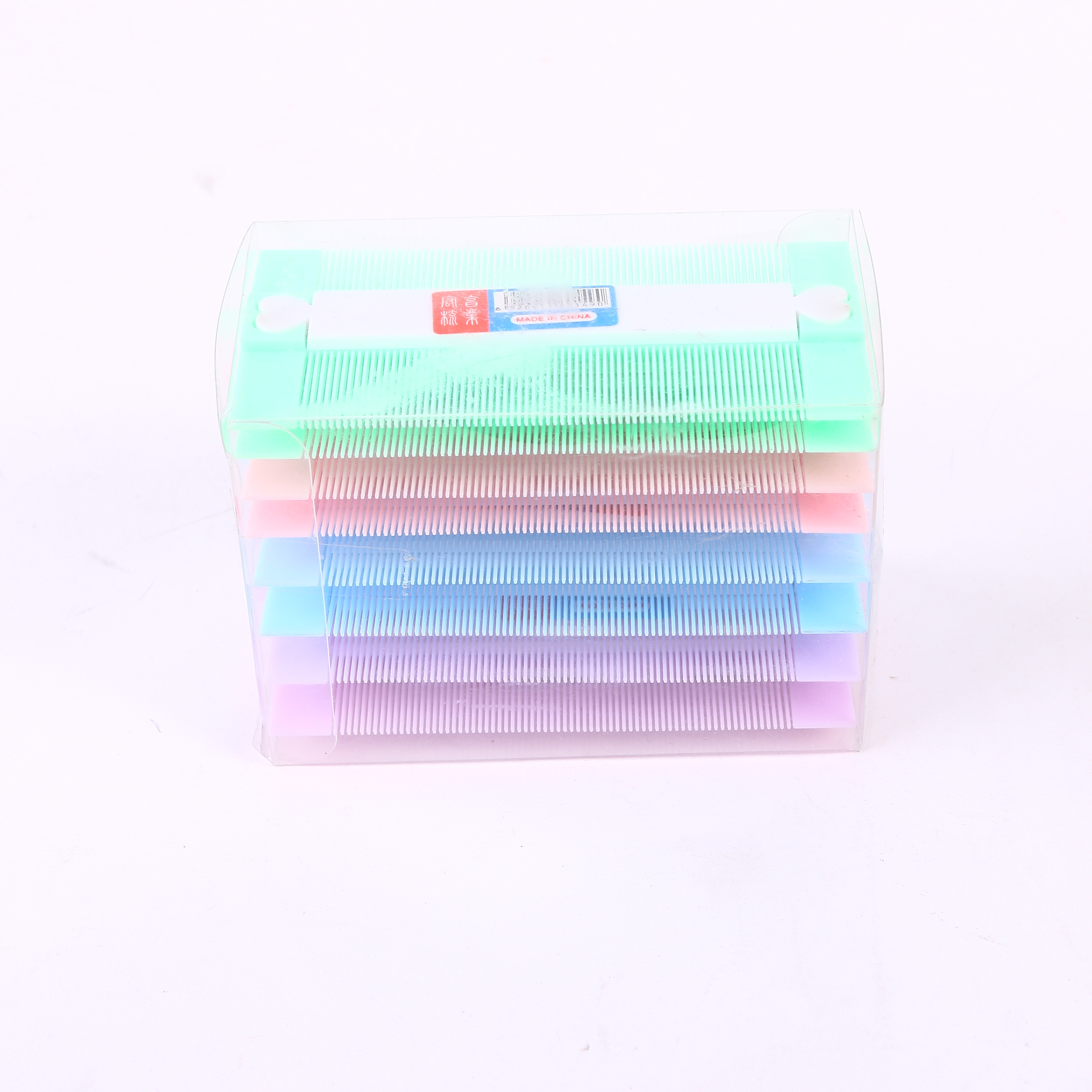 扁梳盒装混色细节图