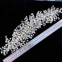 Handcrafted bride Wedding accessories Wedding accessories hair accessories European and American pearl crystal heavy industry bride crown zirconia diamond bridesmaid crown headband photography wedding dress wedding ornaments bride crown