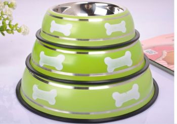 Factory direct sales of stainless steel pet bowls, dog bowls and colored bowls detail image 3
