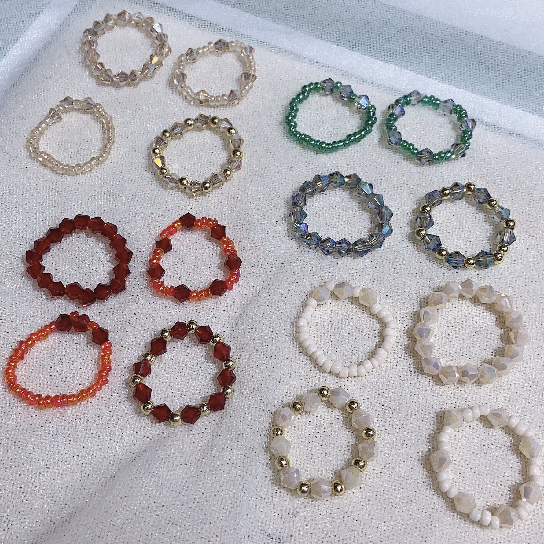 Crystal rice bead ring Application Scenario