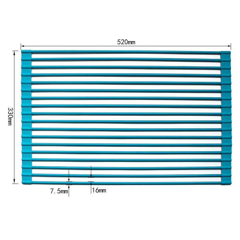 厂家直销可折叠厨房置物架控水架蔬菜水果圆形硅胶沥水架可定制详情4