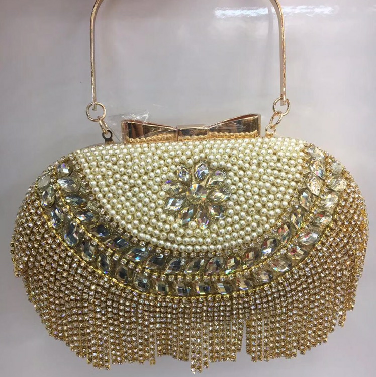Diamond Chain Handmade Banquet Clutch Evening Dress Bag