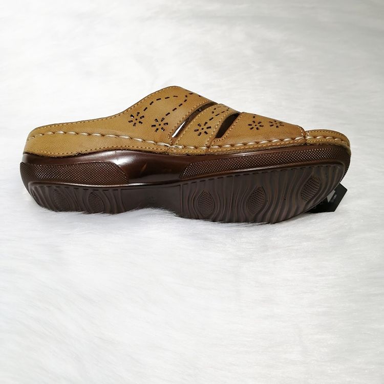 New design hot sell PU wedge slipper shoes详情图5
