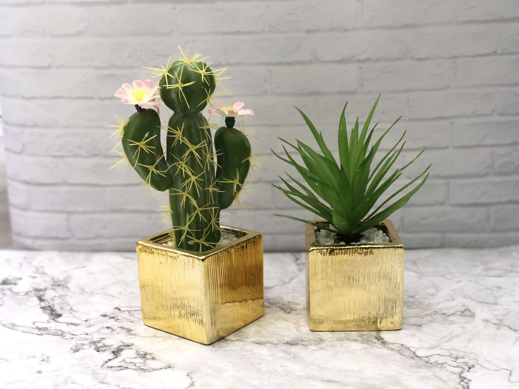 Hanlv simulation succulent plant potted plants, ceramic gold-plated creative succulent potted plants, a bestseller in foreign trade undefined