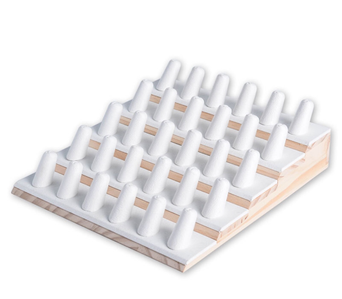 厂家直销实木五层三十位戒指展示架戒指展示道具拍照搭配首饰架