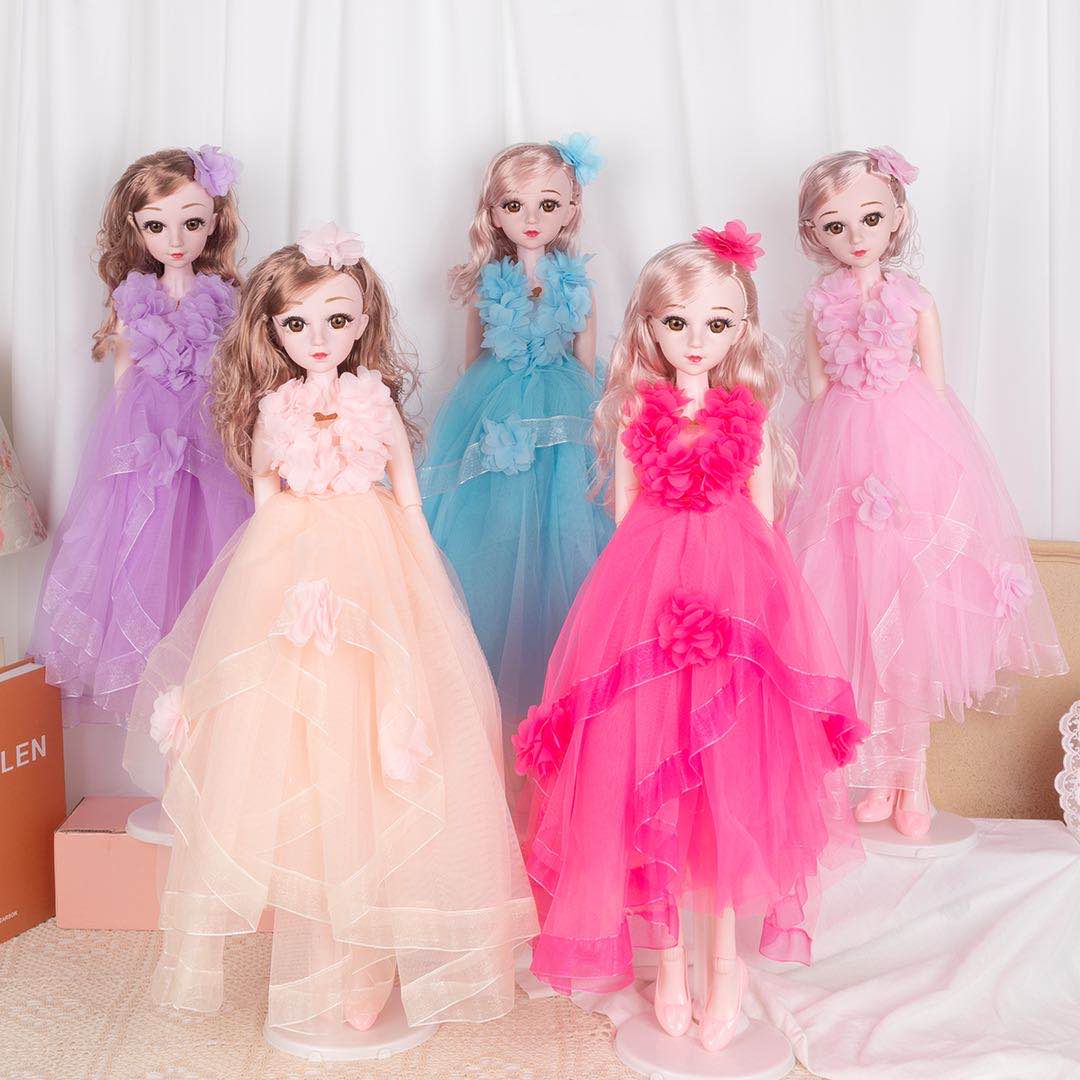 新款60cm音乐娃娃婚纱新娘娃娃玩具玩伴礼物仿真重生娃娃公仔玩偶