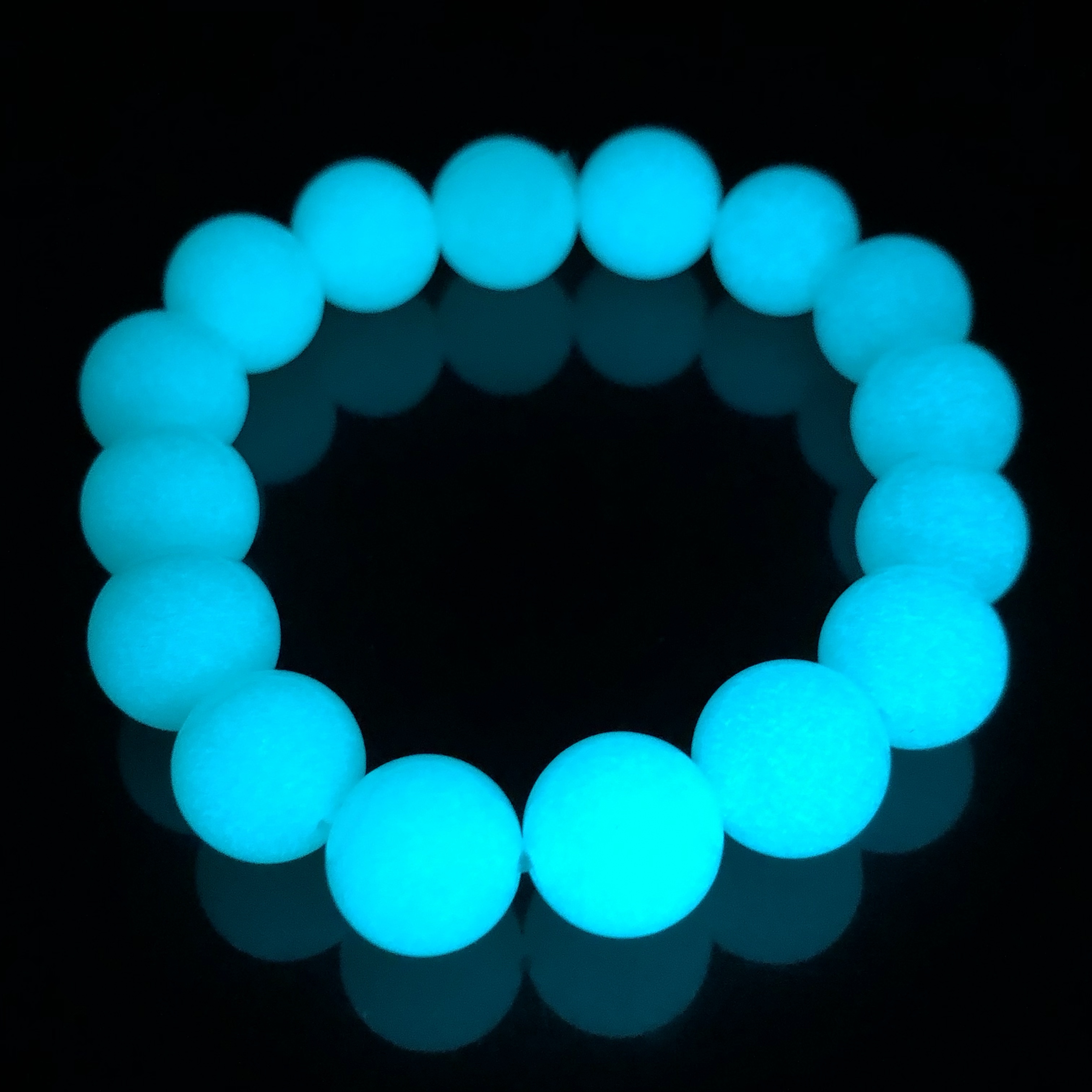 夜明珠手链女 网红夜光石发光手串萤石 发光饰品男女情侣首饰详情图8