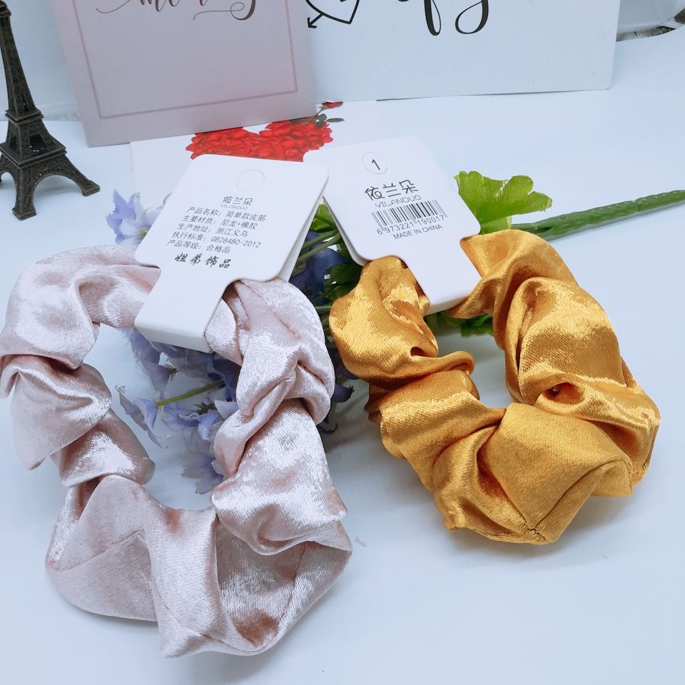 The new big circle iu the same big circle i South Korean simple ball hair rope headwear network red ins ponytail tie head rope details Picture