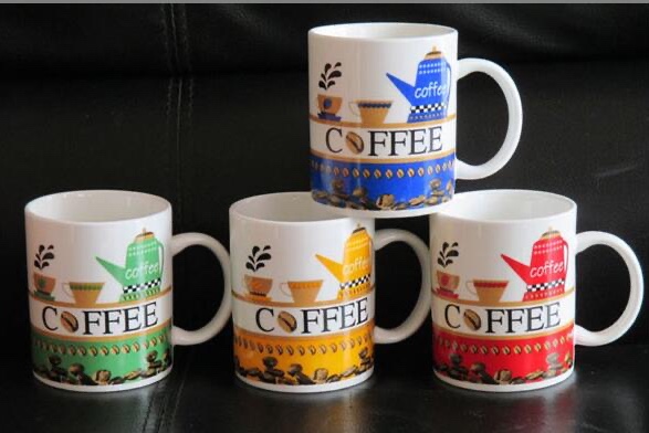 11oz cuatro taza de cerámica de imagen de café