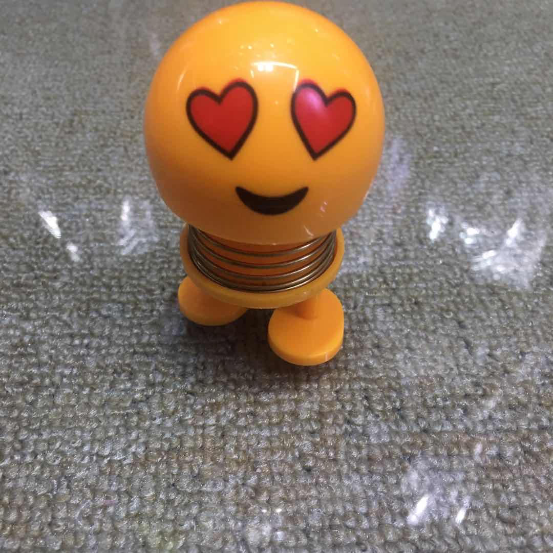 Pretty Stress Relief Emoji Bobblehead Cartoon Personality Car Decoration Car Spring Smiley Jewelry Specification drawing