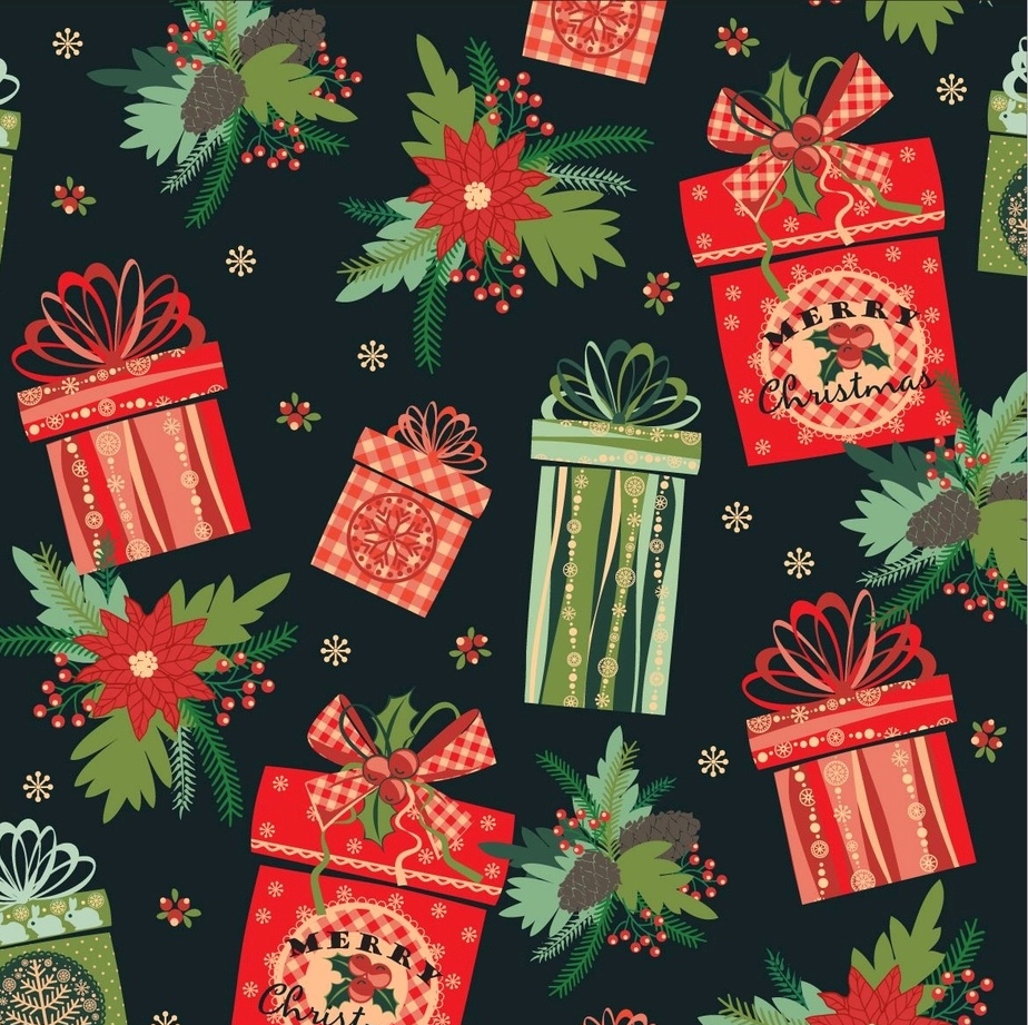 圣诞包装礼物纸-礼盒