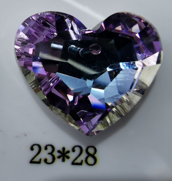 K9 Special-Shaped Crystal 23*28 Heart Pendant Korean Version No. 17 Door 5545 File Internet Celebrity Explosion Simple Style