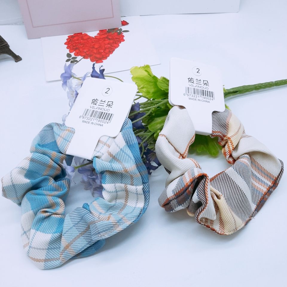 New style of large intestine simple South Korean headband fat sausage tie rope women's net red head flower jewelry French ins hair accessories details Picture