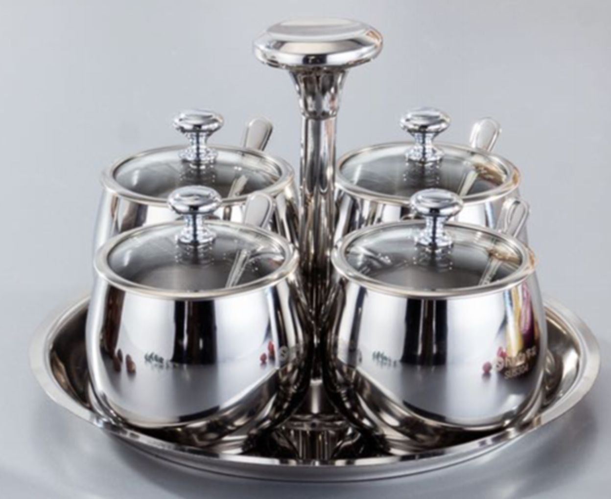 Yiwu Selection 4-piece conical 304 seasoning sets /19029 full figure