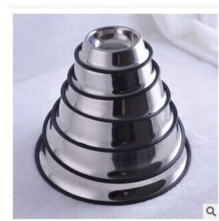 Factory direct sales of anti-slip stainless steel pet bowls, stainless steel dog bowls, dog food bowls, PET detail image 2