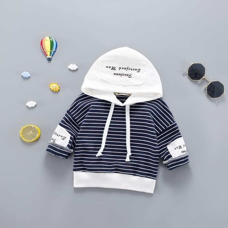 Boy in striped hoodie casual thumbnail