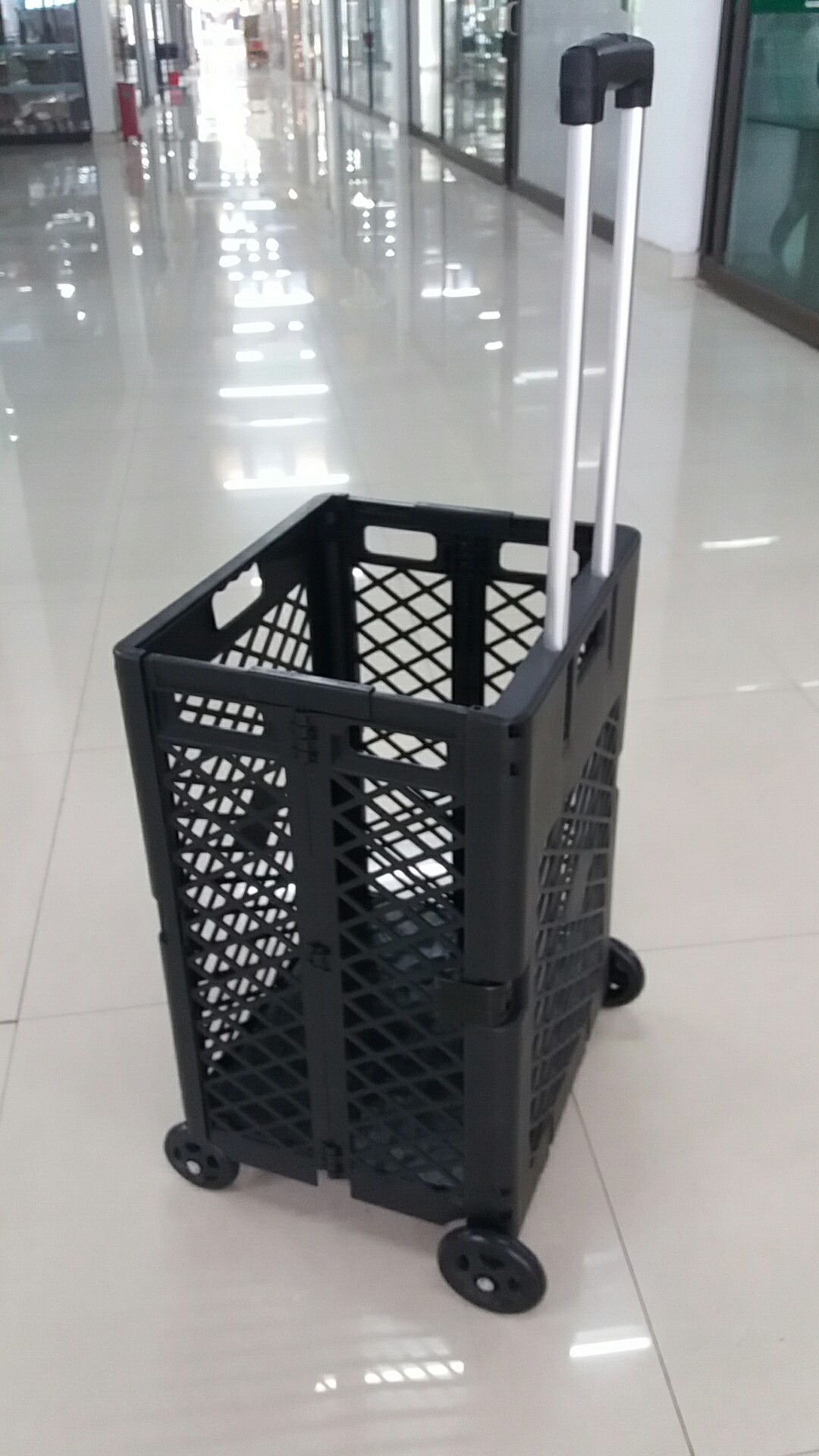 可折叠购物车 购物框 购物篮 塑料行李车 行李框详情图7