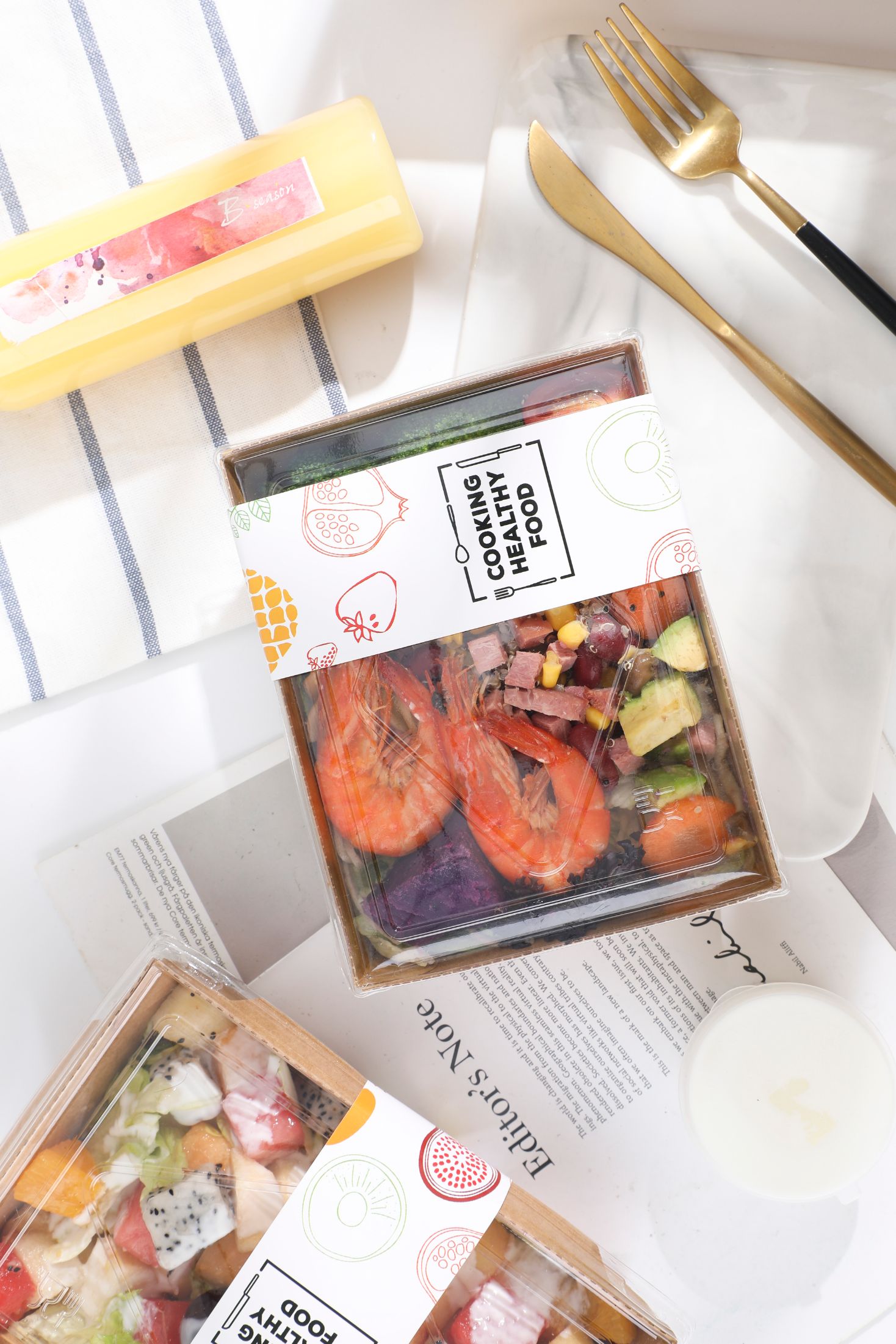 Food Grade Kraft Paper Transparent Lid Sushi Takeout Fast Food Bento Box Salad Mist Box Fried Chicken Box undefined