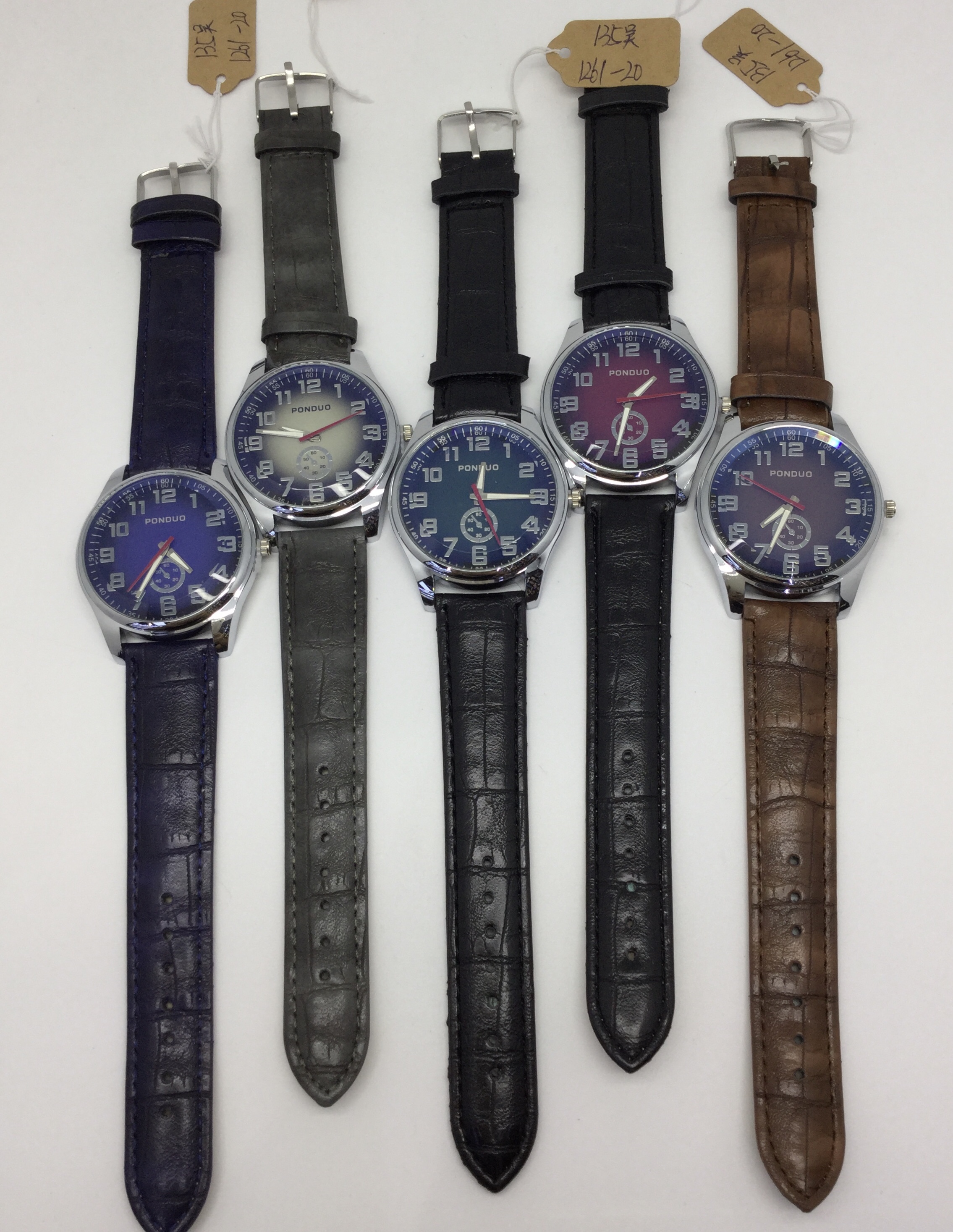 新款男士皮表时尚男士石英表外贸出口内销批发男表产品图