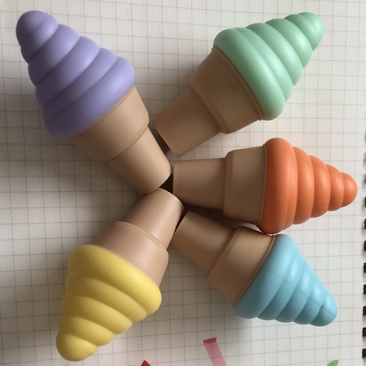 Chocolate cone Popsicle ice cream highlighter