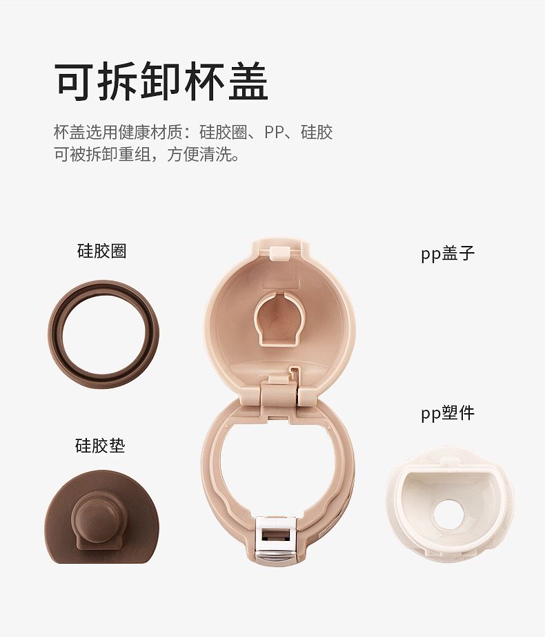 Shanghai Qingshui SM-6692-042 420ml304 Stainless Steel Vacuum Portable Cup with bouncing lid Car cup detail image 4