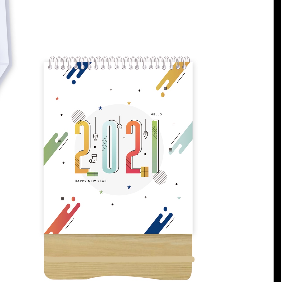 Ox Year calendar with the character "Fu" in bamboo and wood boards
