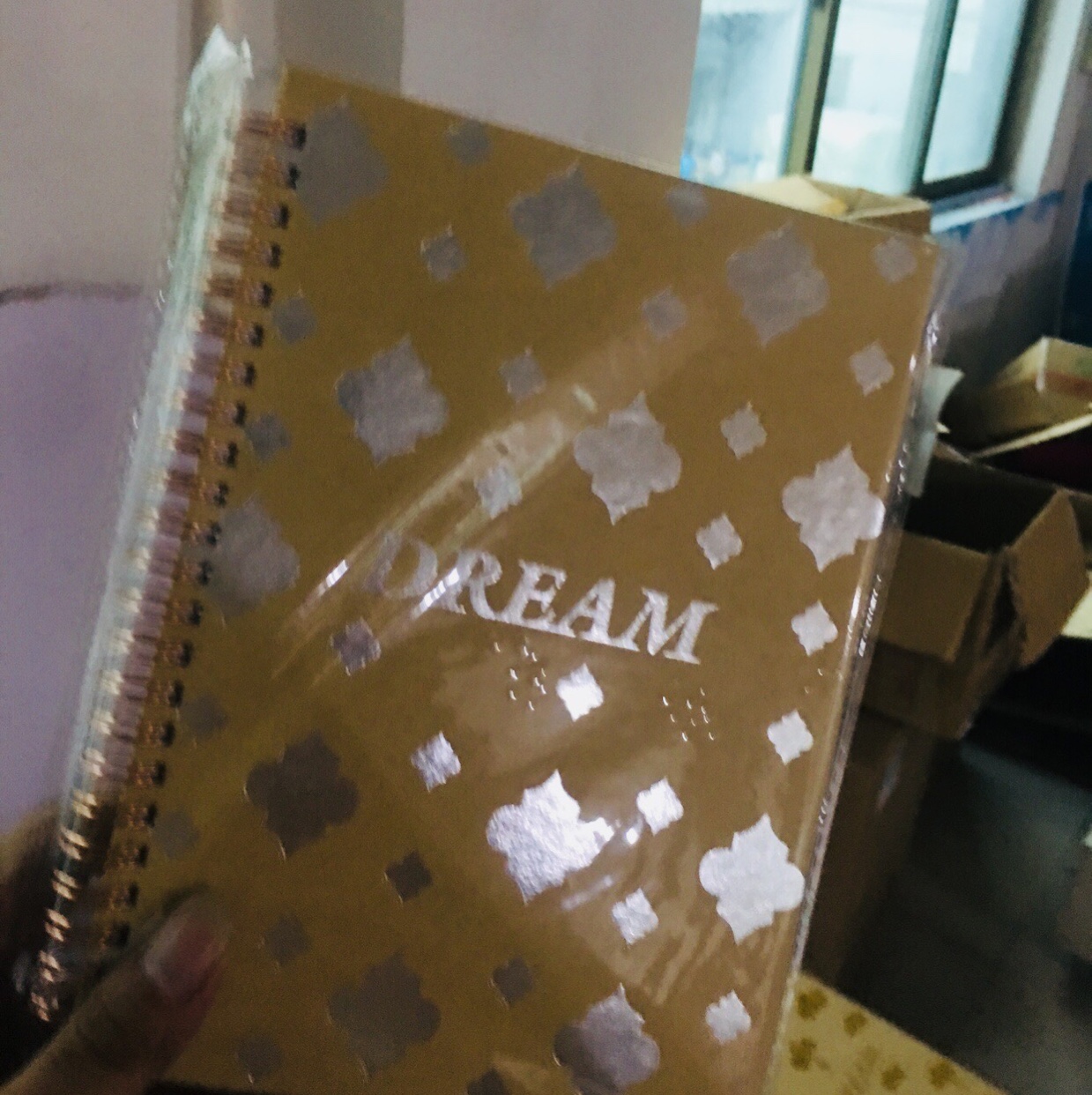 Kraft paper cover coil this foil stamping pattern notepad thickened