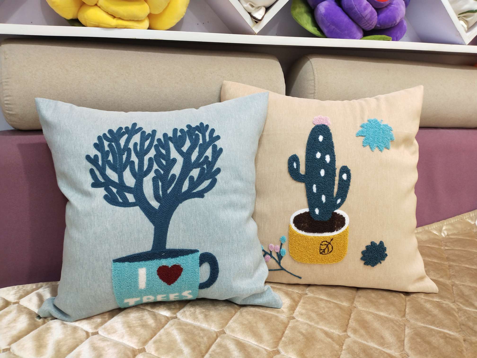Nordic ins throw pillows, car sofa cushions, bay window cushions, embroidered throw pillows detail image 4