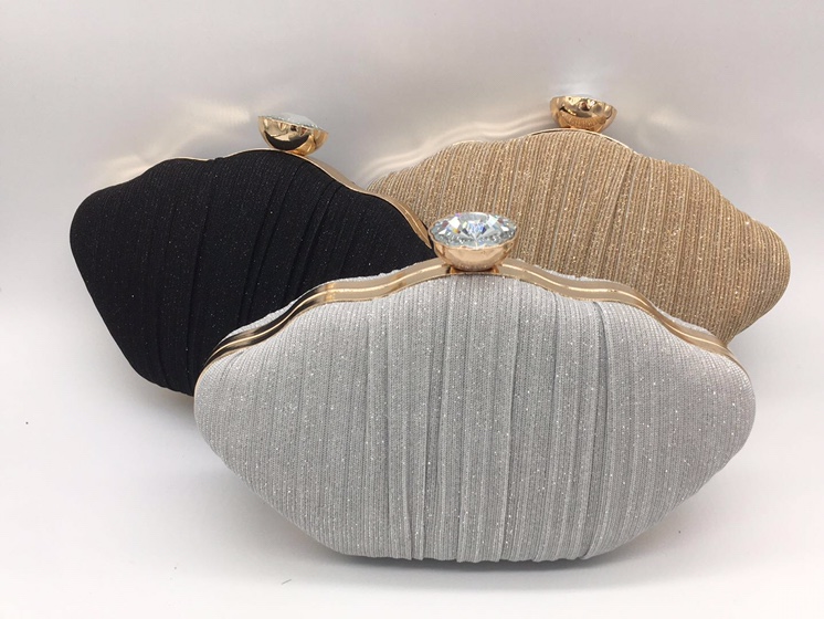 High-End Crinkle Clutch Dinner Bag Bridal Gown Bag