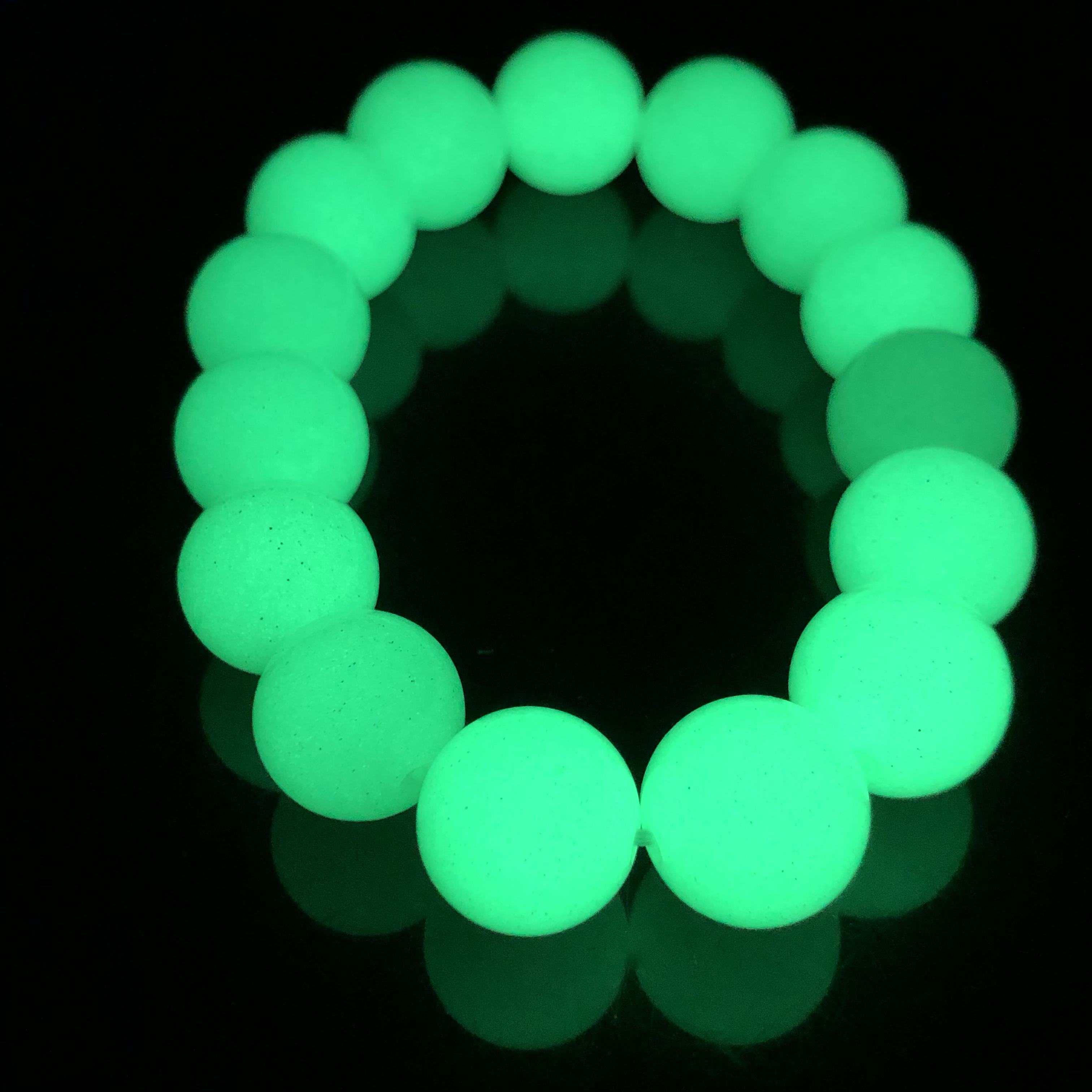 夜明珠手链女 网红夜光石发光手串萤石 发光饰品男女情侣首饰详情图6