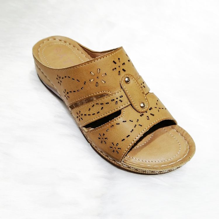 New design hot sell PU wedge slipper shoes详情图1