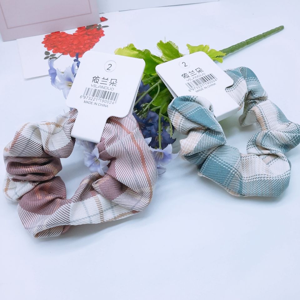 New style of large intestine simple South Korean headband fat sausage tie rope women's net red head flower jewelry French ins hair accessories Specification drawing