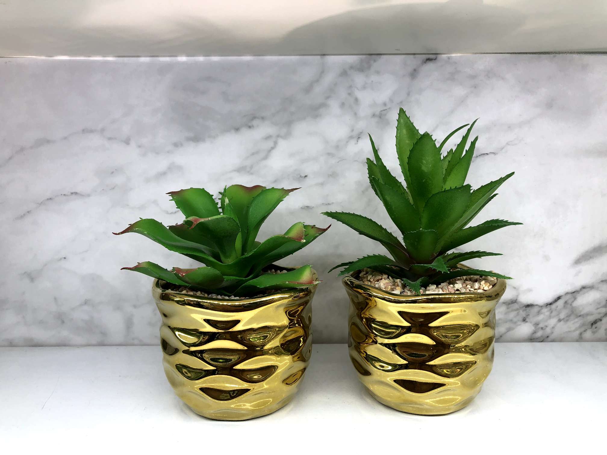 Hanlv simulation succulent plant potted plants, ceramic gold-plated creative succulent potted plants, a bestseller in foreign trade Item Picture