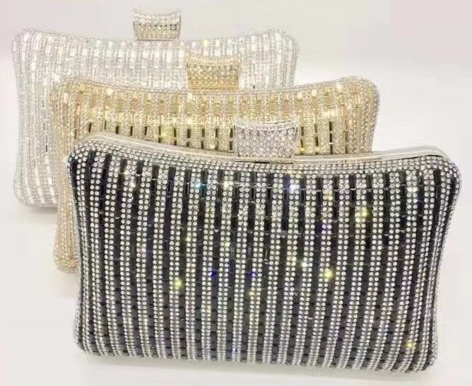 Hand-Stitched Diamond Dinner Bag