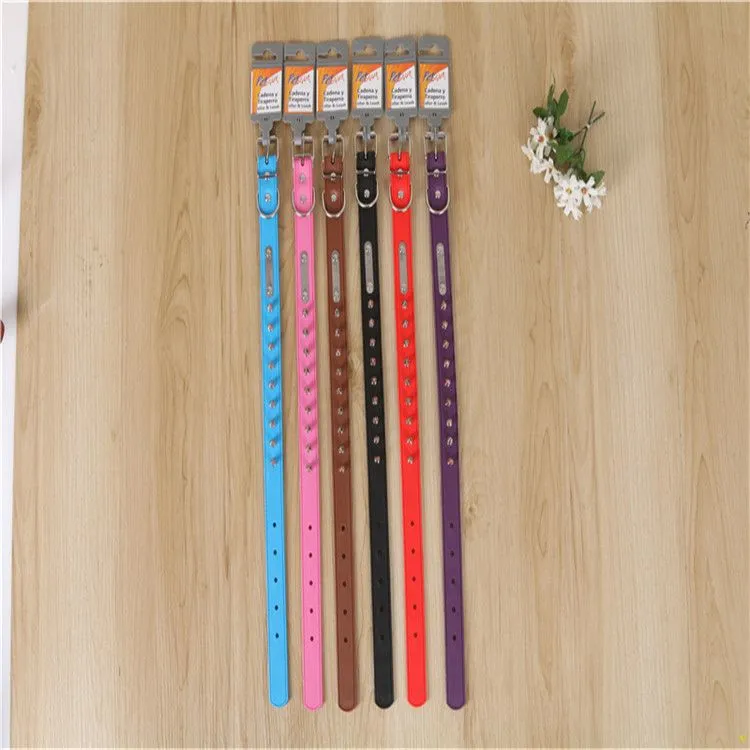 Pet supplies, pet PU rivets, dog collars, multi-color adjustable neck collars, direct sales from pet supplies manufacturers detail image 1