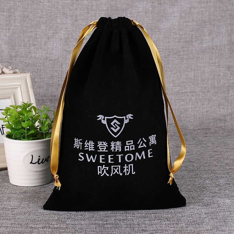 小订单加印logo购物手提帆布袋定制帆布袋现货空白绒布袋子棉布袋