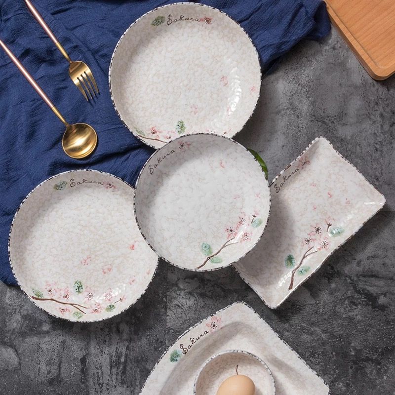 日式雪花釉樱雪系列家用4.5英寸米饭碗餐具套装陶瓷碗详情图5