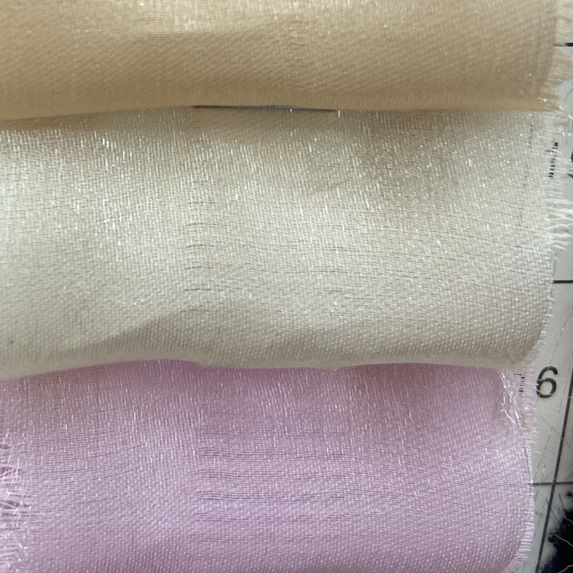 Beige White Breeze Satin Clothing Fabric New Fabric Kapok Seersucker Wood Cotton Gauze Flowing Gauze Cloth Dress