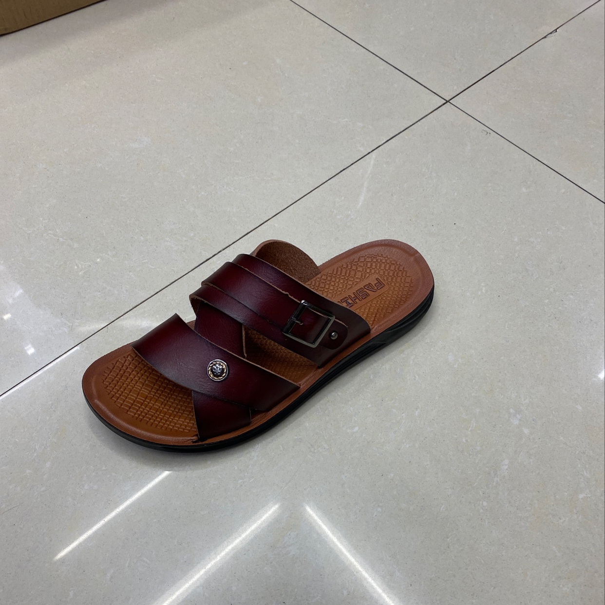 pu shoe style slippers details Picture