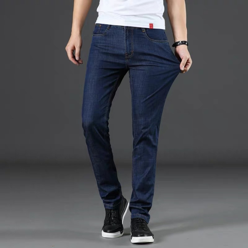 Hot style high stretch jeans in autumn 2020 popular logo slim-fit shorts for men summer casual long trousers for men 49 thumbnail