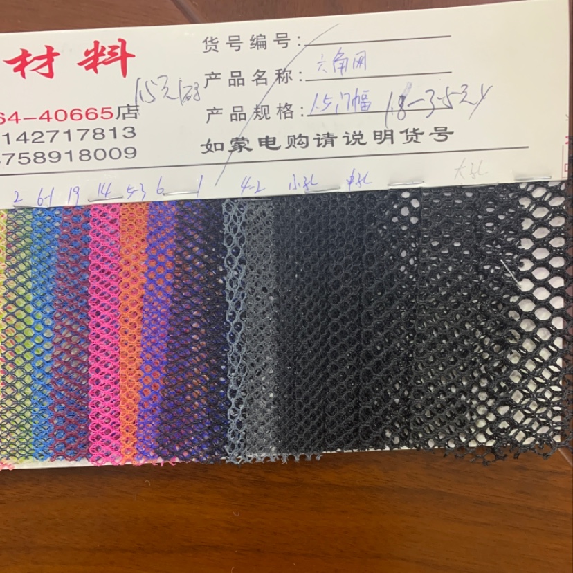 厂家直销热销新款皮革大量现货高中低档箱包沙发鞋材面料六角网小中大孔产品图