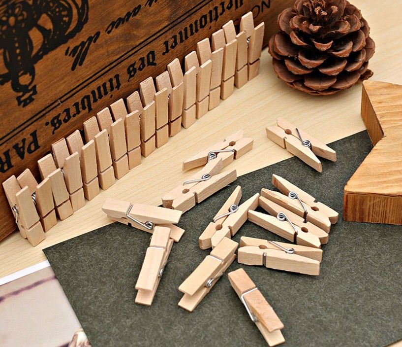 卡卡五金 5293吸塑包装本色小木夹30mm DIY创意原木照片木夹子详情图7