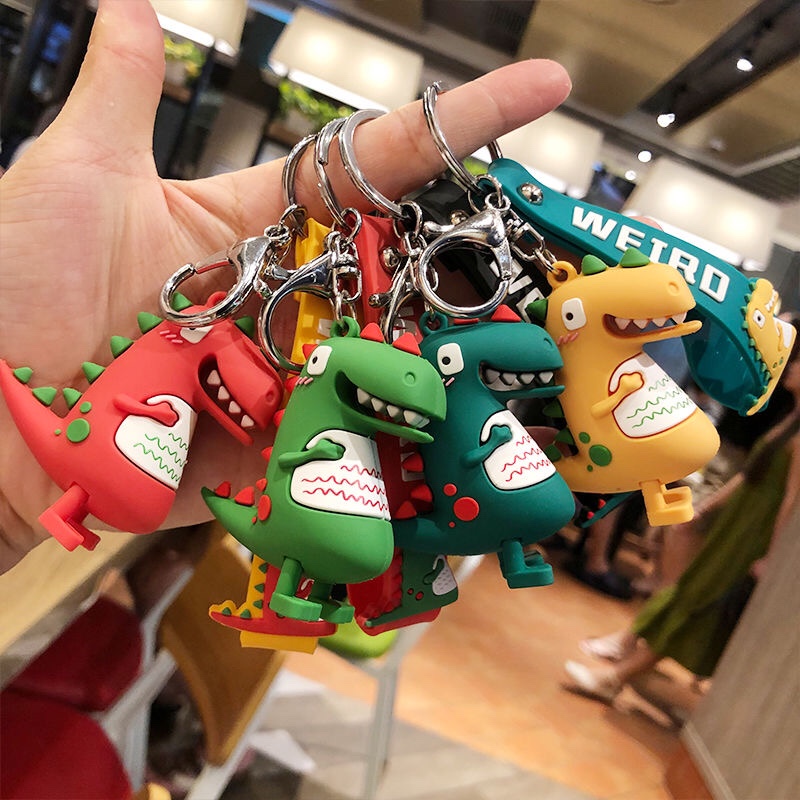 可爱小恐龙玩偶公仔钥匙挂件网红钥匙扣男女韩国创意个性书包挂饰图