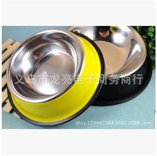Factory direct sales of stainless steel dog pet bowls, colored bowls, and stainless steel dog bowls detail image 2