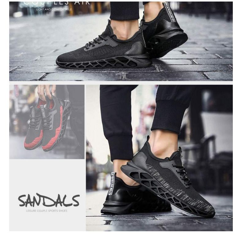2020 Lightweight casual shoes, anti-slip, shock-absorbing, hollowed-out flying woven men's shoes, one-foot live-streaming sports shoes, best-selling running shoes detail image 8