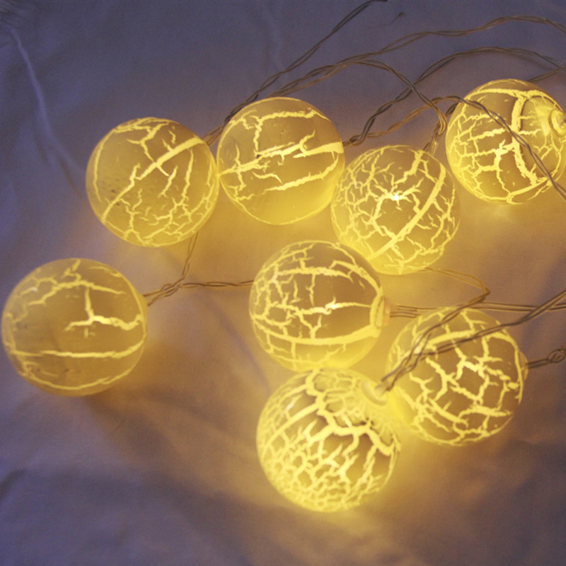 LED裂纹球灯串求婚生日宴会房间装饰拍照灯白底实物图